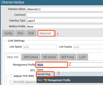 Interface configuration-Management Profile